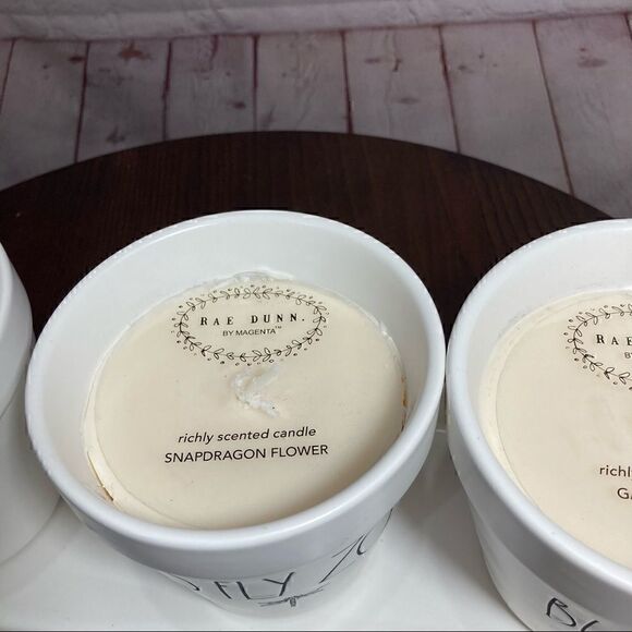 New Rae Dunn 4pc Planters set with citronella scented Candles - Picture 7 of 9